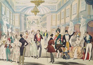 1836年の夏のファッション（彫刻） 作： English School